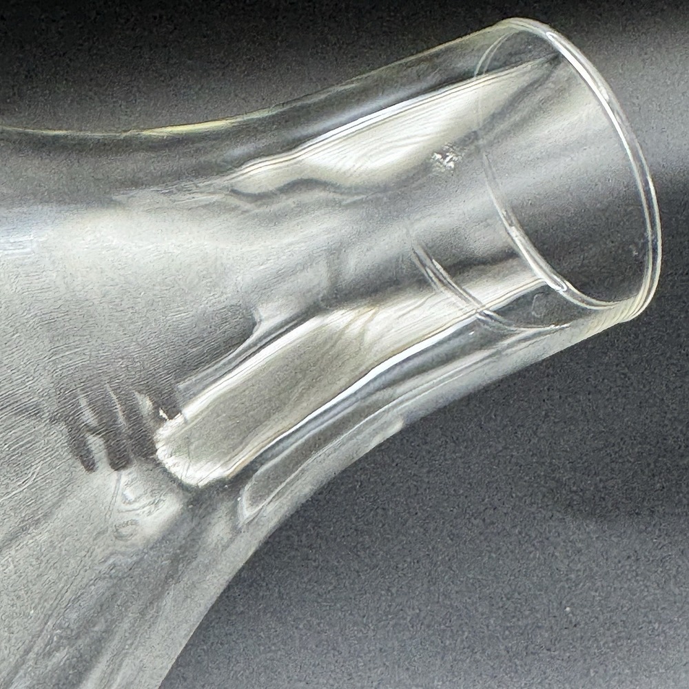 Oil Lamp Clear Glass Replacement Chimney Wheat Flame Etched - Picture 8 of 8